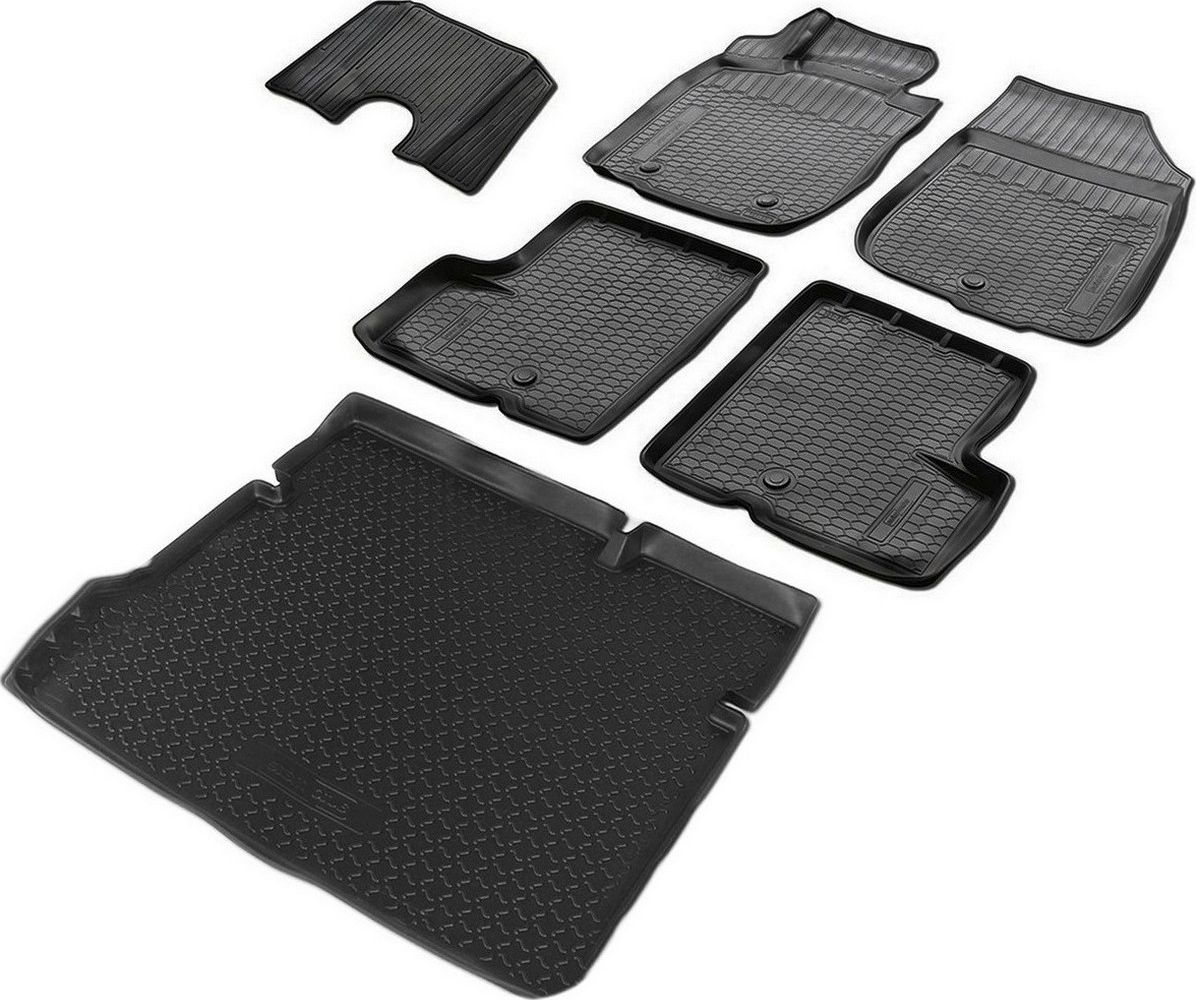 Комплект ковриков Rival для салона и багажника Nissan Terrano III рестайлинг (FWD) 2016-2017. Артикул K14108001-3