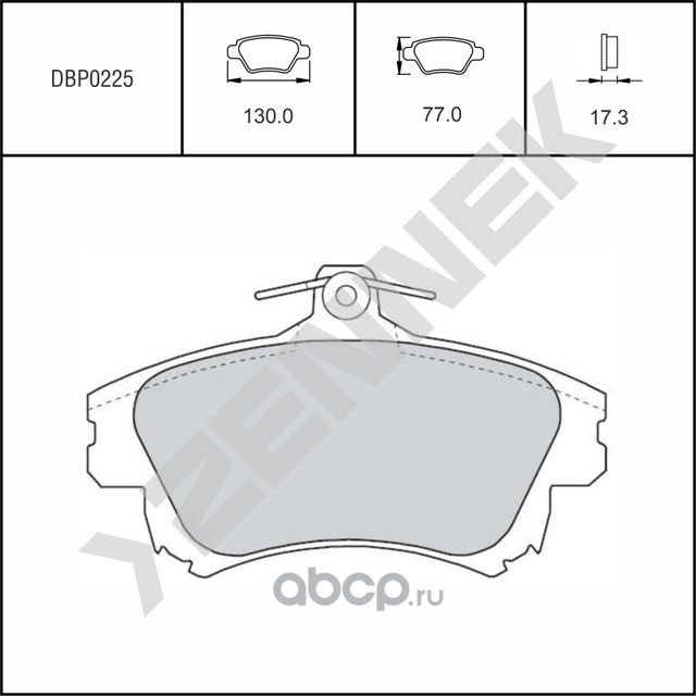 Колодки тормозные дисковые передние MITSUBISHI CARISMA 95-06 COLT 02-12 (Zennek). Артикул DBP0225