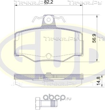 Тормозные колодки G.U.D.. Артикул GBP034300