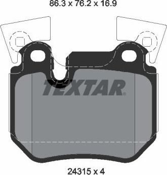 Тормозные колодки Textar Q+. Артикул 2431501