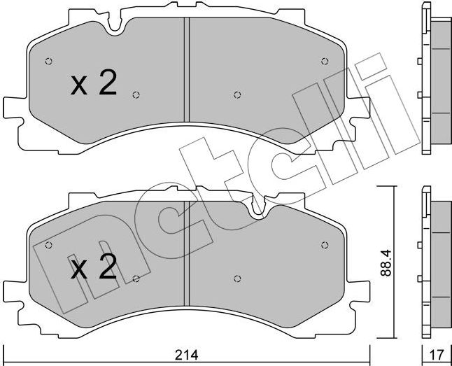 Тормозные колодки Metelli. Артикул 22-1252-0