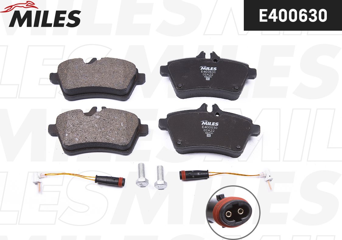 Тормозные колодки Miles (Low-Metallic). Артикул E400630