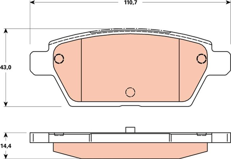 Тормозные колодки TRW. Артикул GDB3517