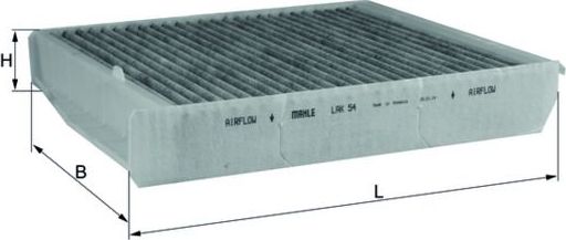 Салонный фильтр Mahle-Knecht. Артикул LAK 54