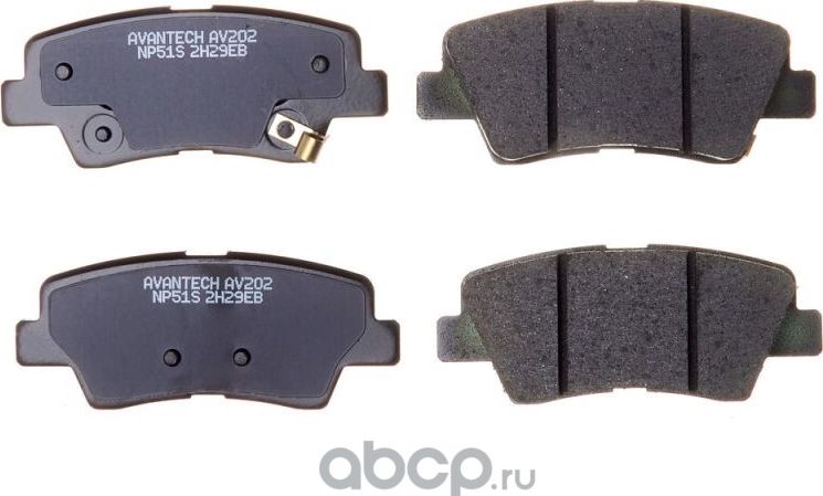 Колодки торм. диск. задн. (Avantech). Артикул AV202