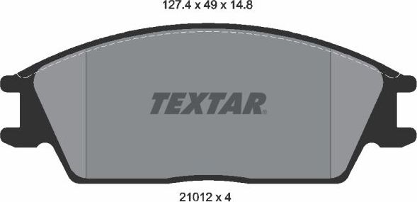 Тормозные колодки Textar передние для Hyundai Getz I 2002-2010. Артикул 2101204
