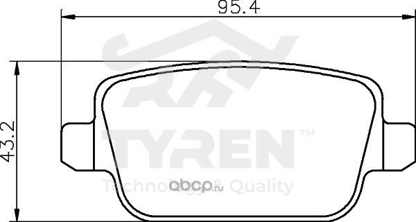 Дисковые тормозные колодки (Tyren). Артикул TYR1213581