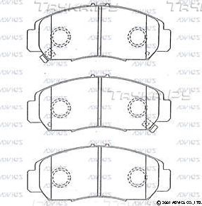 Тормозные колодки Advics передние для Honda Jazz I 2002-2008. Артикул C1N030