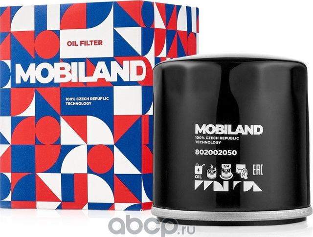 Фильтр масляный для а/м OPEL ASTRA H, CHEVROLET AVEO (T200, T25_), CRUZE (J30_), (Mobiland). Артикул 802002050