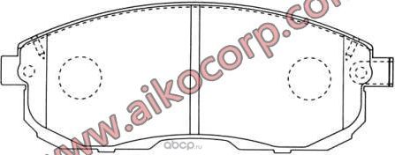 Колодки NISSAN Skyline, Avenir, Teana, Tiida, Juke (2001-) передние (Aiko). Артикул PF2201