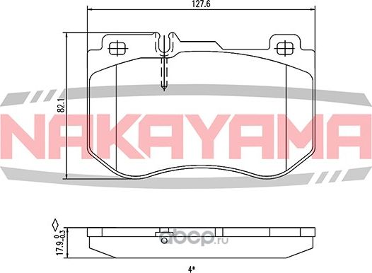 Колодки тормозные дисковые передние к-кт (Nakayama). Артикул HP8734NY