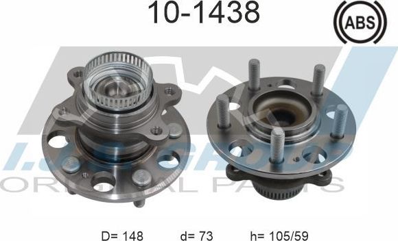 Ступица колеса с интегрированным подшипником IJS Group Technology & Quality. Артикул 10-1438