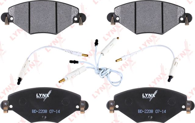 Тормозные колодки LYNXauto передние для Citroen C5 II 2008-2017. Артикул BD-2208