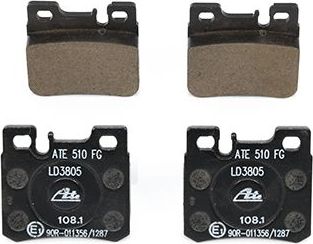 Тормозные колодки ATE Ceramic для Mercedes-Benz 190 (W201) 1990-1993. Артикул 13.0470-3805.2