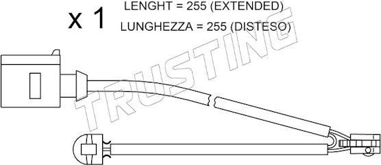 Датчик износа тормозных колодок  Trusting. Артикул SU.218