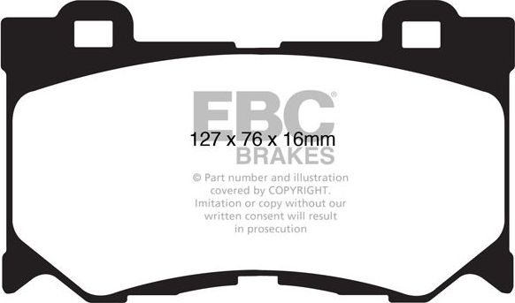 Тормозные колодки EBC Brakes. Артикул DP51823NDX