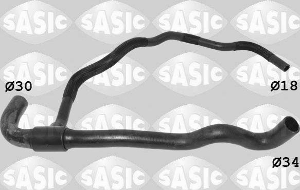 Патрубок радиатора (системы охлаждения) Sasic левый нижний для Renault Clio IV 2012-2019. Артикул 3404205