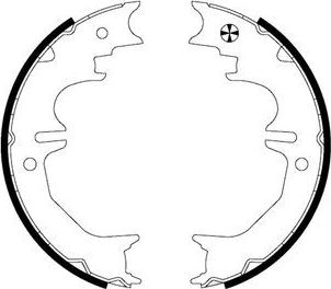 Тормозные колодки (стояночная тормозная система) Mintex задние для Lexus GX I 2001-2009. Артикул MFR615