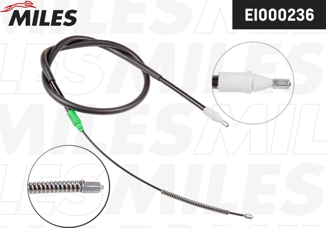 Трос ручника (тросик ручного тормоза) Miles. Артикул EI000236