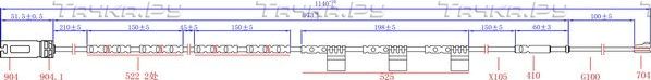 Датчик износа тормозных колодок  Sangsin Hi-Q. Артикул SWS1403