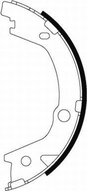 Тормозные колодки (стояночная тормозная система) Hella. Артикул 8DA 355 050-141