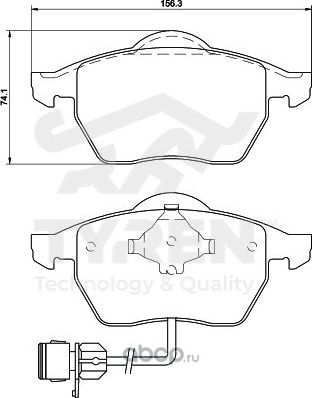Дисковые тормозные колодки (Tyren). Артикул TYR1219351