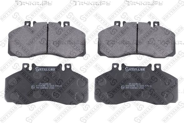 Тормозные колодки Stellox передние для Audi 100 IV (C4) 1990-1994. Артикул 85-01435-SX