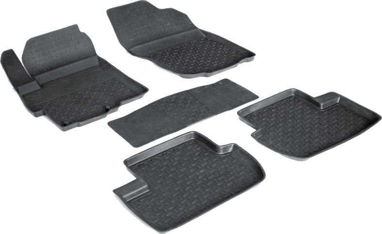 Коврики резиновые Seintex с высоким бортиком для салона Mitsubishi Lancer 10 2007-2026. Артикул 82004
