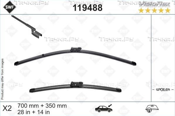 Щетки стеклоочистителя (дворники) SWF для Ford Fiesta VII 2017-2026. Артикул 119488