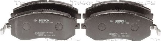Тормозные колодки Bosch (Low-Metallic) передние для Subaru Outback IV 2009-2015. Артикул 0 986 494 558