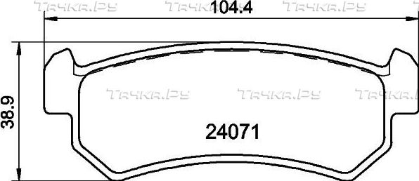 Тормозные колодки Nisshinbo задние для Daewoo Lacetti 2004-2010. Артикул NP6045