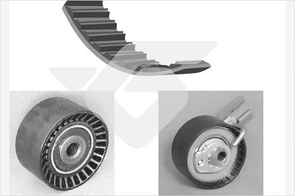 Ремень ГРМ с роликами (комплект) Hutchinson для Ford Fiesta V 2001-2010. Артикул KH 186