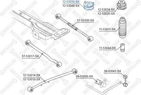 Опора амортизатора (стойки) Stellox. Артикул 12-53038-SX