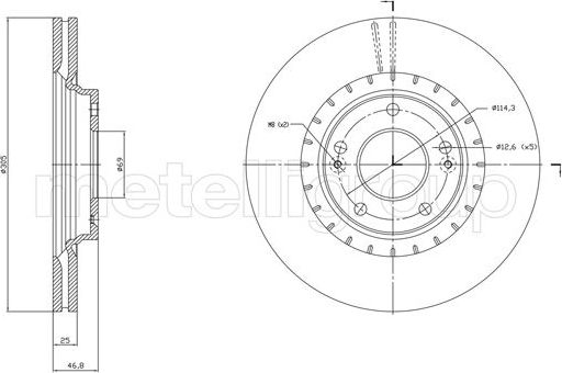 Тормозной диск Trusting передний для Kia Proceed III 2018-2026. Артикул DF1818