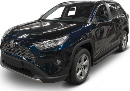 Пороги алюминиевые Rival Black для Toyota Rav4 XA50 2019-2024. Артикул F180ALB.5710.1