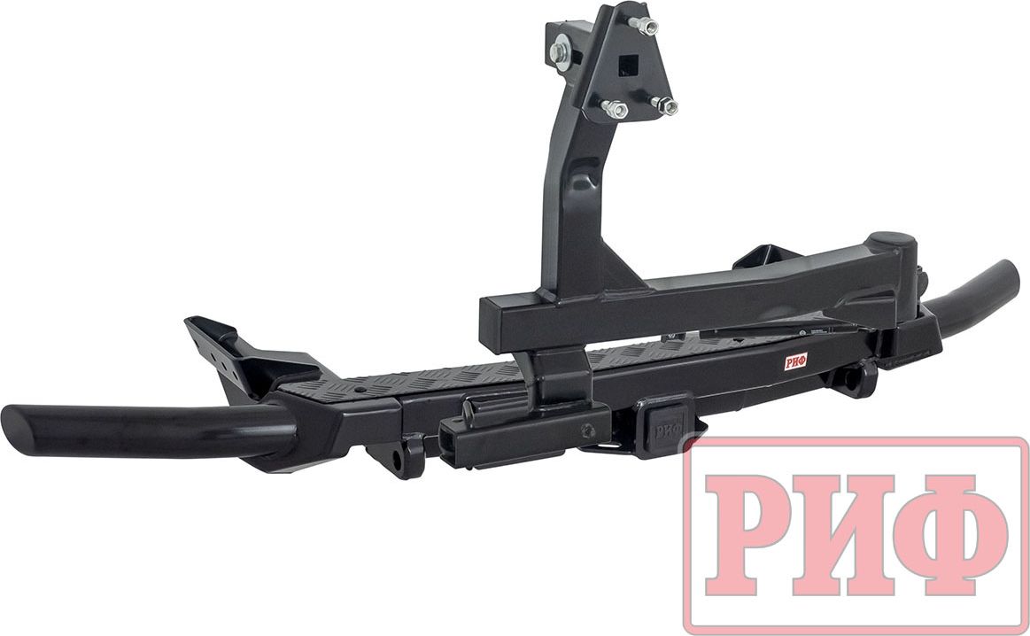 Бампер силовой РИФ задний с квадратом под фаркоп и калиткой для Renault Duster I 2015-2020. Артикул RIF022-20076