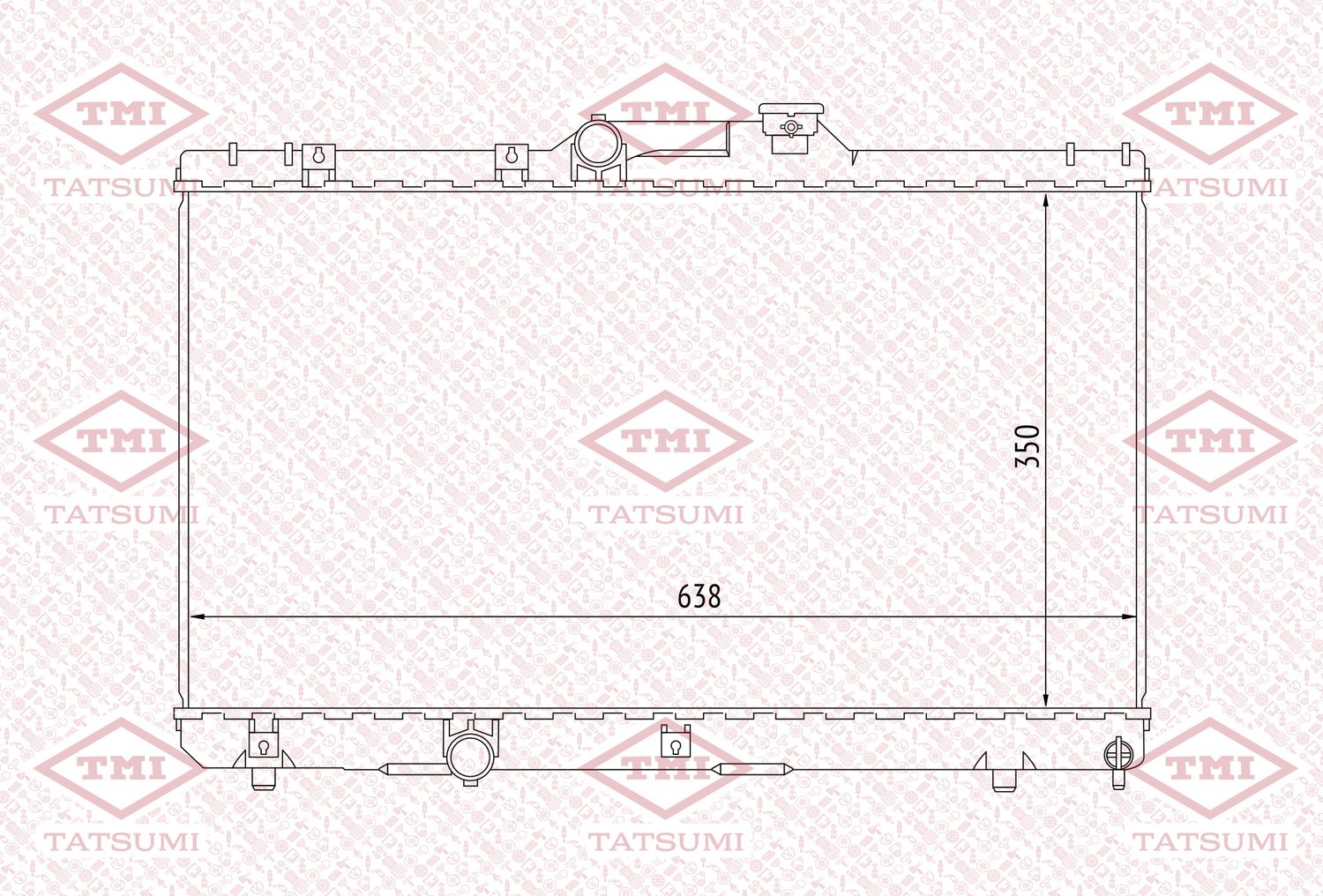 Радиатор охлаждения (Tatsumi). Артикул TGA1037