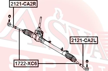 Рулевая тяга Asva. Артикул 1722-XC6