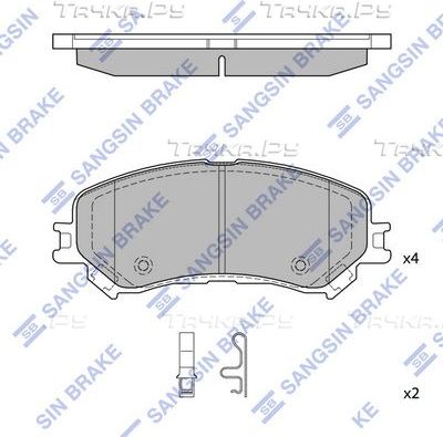 Тормозные колодки Sangsin Hi-Q передние для Renault Espace V 2015-2026. Артикул SP4408