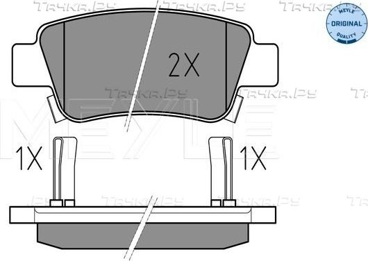 Тормозные колодки Meyle Original. Артикул 025 246 3516/W