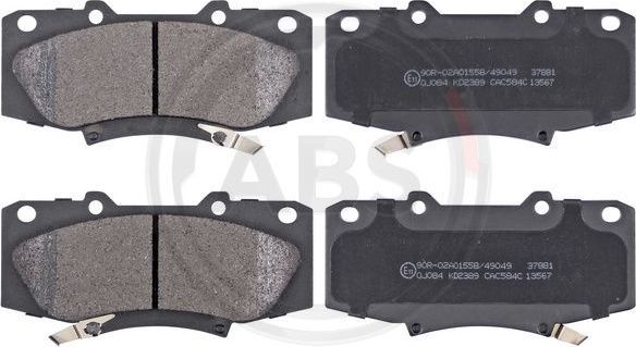 Тормозные колодки ABS. Артикул 37881