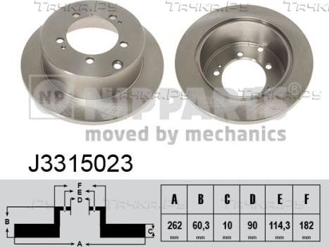 Тормозной диск Nipparts. Артикул J3315023