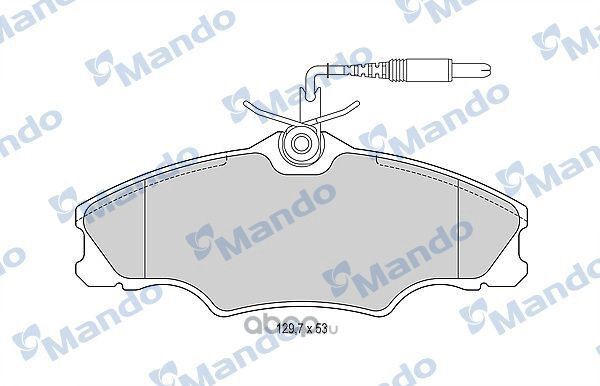 Колодки тормозные PEUGEOT 406 (95-04) передние (4шт.) MANDO. Артикул MBF016011