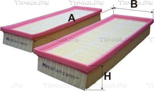 Воздушный фильтр MFilter для Mercedes-Benz S-Класс IV (W220) 1998-2006. Артикул K 477-2