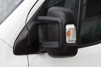 Накладки Русская Артель на боковые зеркала для Peugeot Boxer II 2006-2024 кузов 250, 290. Артикул NZFD-019002