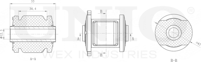 Сайлентблок рычага подвески (Unio). Артикул RMP-20480