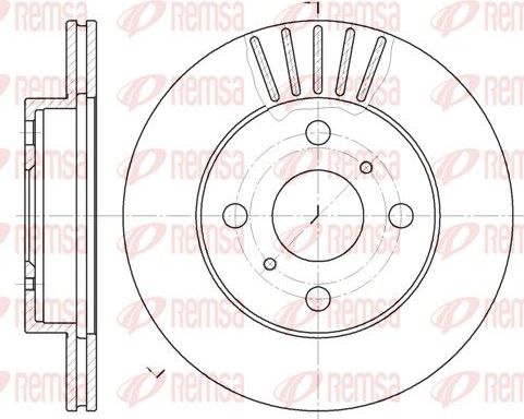 Тормозной диск Remsa передний для Toyota Echo 1999-2005. Артикул 6618.10