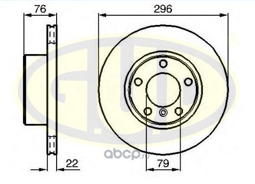 Тормозной диск G.U.D.. Артикул GDB122159