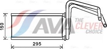Радиатор отопителя (печки) AVA для Lexus GX I 2001-2009. Артикул TO6714