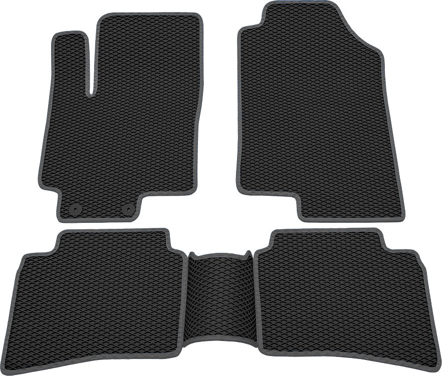 Коврики Rezkon EVA для салона Hyundai Solaris II 2017-2026 Серый кант. Артикул 9020050202